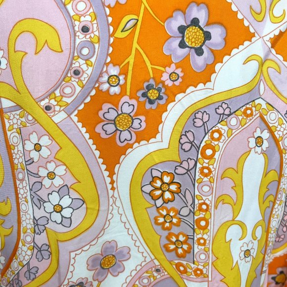70's Funky Pink & Yellow Alex Coleman Blouse - Size Medium/Large - Picture 5 of 11